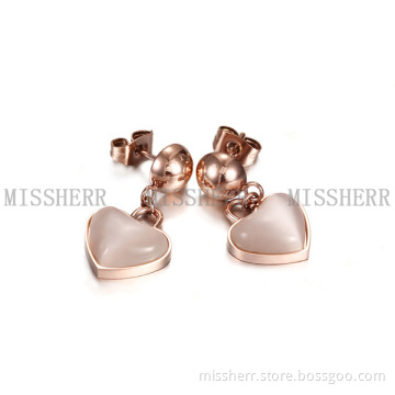 Beautiful Colour Heart Shape Drop Earring